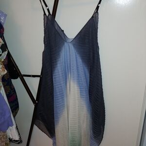 Elegant Blue Ombre Bathing Suit Coverup